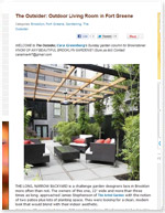 The Outsider: Outdoor Living Room in Fort Greene