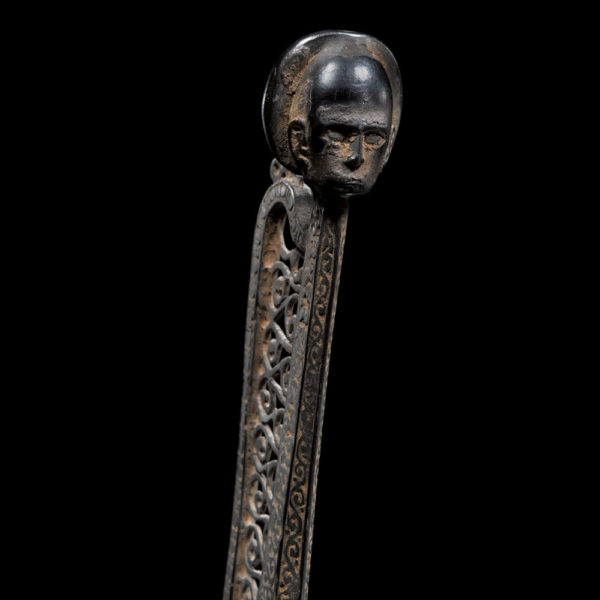 carved horn spoon